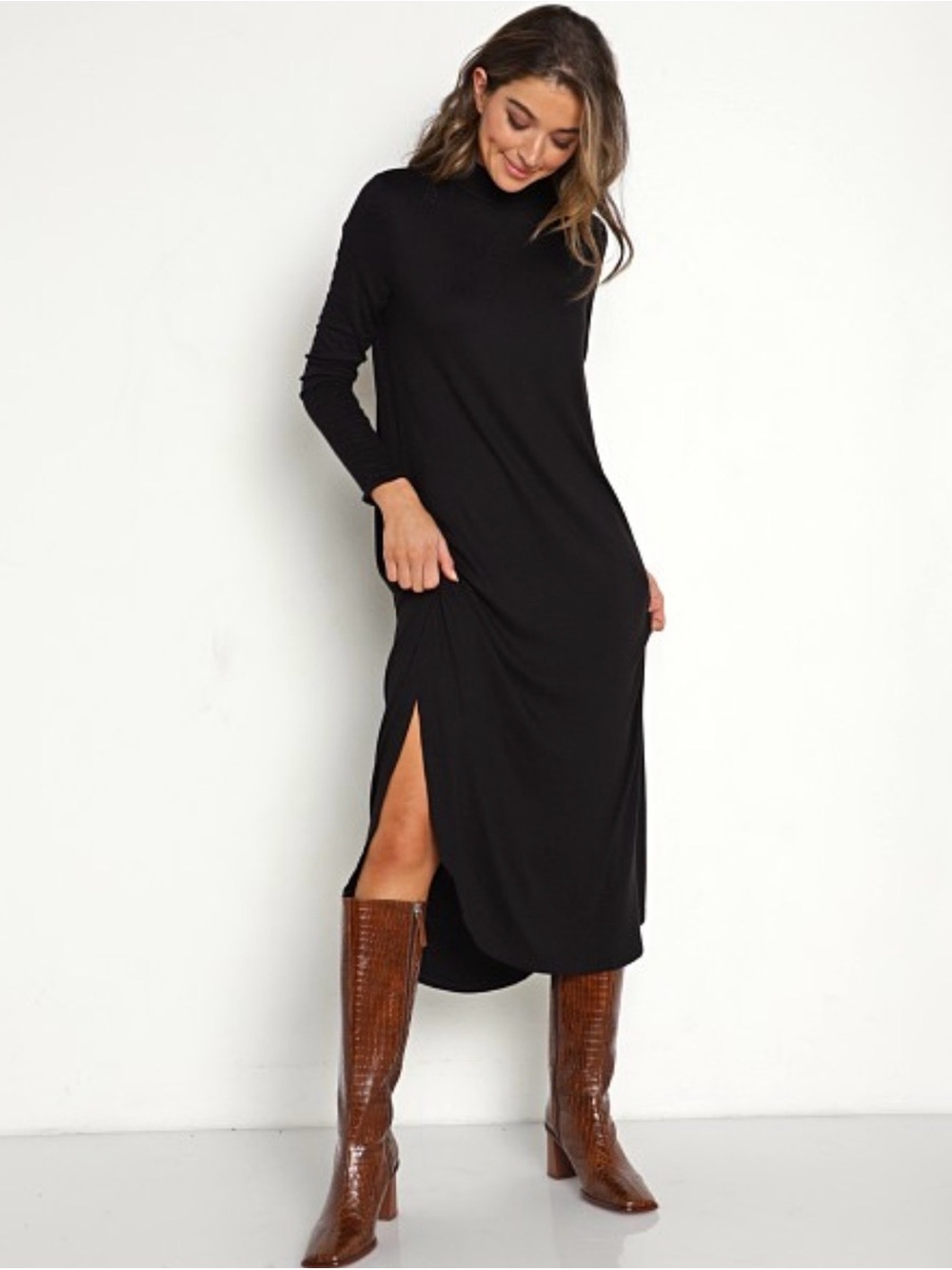 ⚡️Show Me Your MuMu Sutton Black Long Sleeve Midi Dress